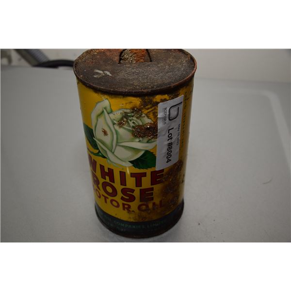 White Rose Motor Oil tin