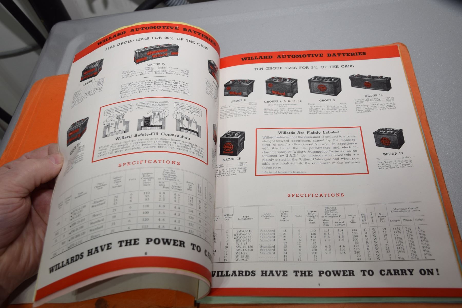 Willard Battery catalog Massey Harris