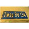 Image 3 : 23 1/2 x 9" Road sign aluminium blue