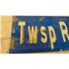 Image 4 : 23 1/2 x 9" Road sign aluminium blue