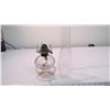 Image 3 : Vintage 2 finger clear oil lamp w/ chimney