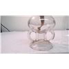 Image 4 : Vintage 2 finger clear oil lamp w/ chimney