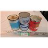 Image 3 : (3) oil tins Mobil oil Jet oil
