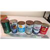 Image 1 : Lot of oil tin (6) Esso, Quaker state, Texaco