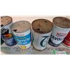 Image 4 : Lot of oil tin (6) Esso, Quaker state, Texaco