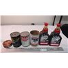 Image 1 : (2) Cardboard cans w/ mis tin plastic motor oil