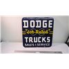 Image 1 : Dodge trucks porcelain sign - 24x24
