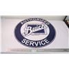Image 1 : Buick authorized service porcelain sign - 30" diameter
