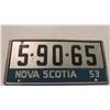 Image 2 : 1953 Nova Scotia mini license plate - 4.75" long