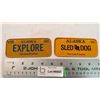 Image 1 : 2X THE BID PRICE - 1986,90 Alaska mini license plates - 4.75" long