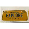 Image 2 : 2X THE BID PRICE - 1986,90 Alaska mini license plates - 4.75" long