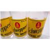 Image 2 : (4) vintage Schweppes tonic water glass tumblers