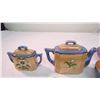 Image 2 : Ceramic teamset blue+brown flower design