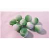 Image 2 : (9) green n white marbles