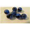 Image 2 : (7) blue n black flatlander marbles