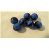 Image 3 : (7) blue n black flatlander marbles