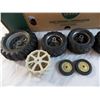 Image 2 : Box of miscellaneous model tires + spare parts