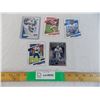 (5) Panini + Donruss quarterback cards - Brady, Sanders, Mahomes