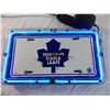 Image 3 : Toronto Maple Leafs Neon Clock (AC power for light, battery for clock) - working