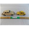 Vintage Tin VW Beetle (japan, battery powered) + die-cast VW (plastic base)