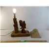Wood Eagle Lamp (working) - 18" long x 22" tall