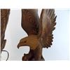 Image 3 : Wood Eagle Lamp (working) - 18" long x 22" tall