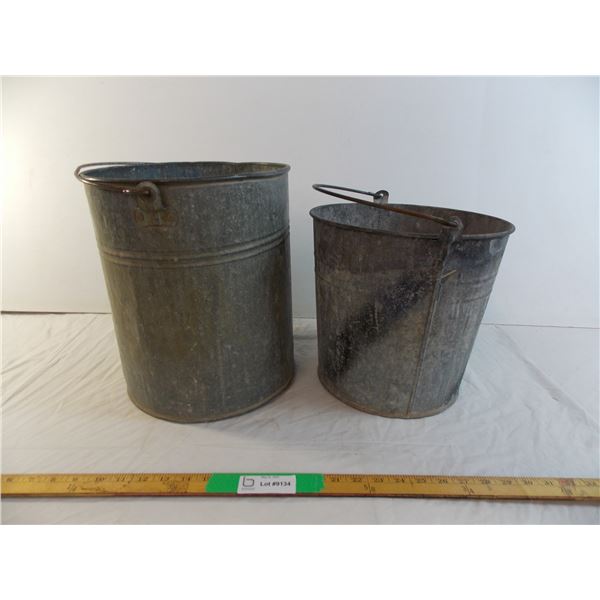 (2) Galvanized Buckets