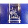 Image 5 : (2) Glass Wolf laser etched ornaments