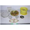Image 1 : Pie plates,mini jars,candle holders,misc home items