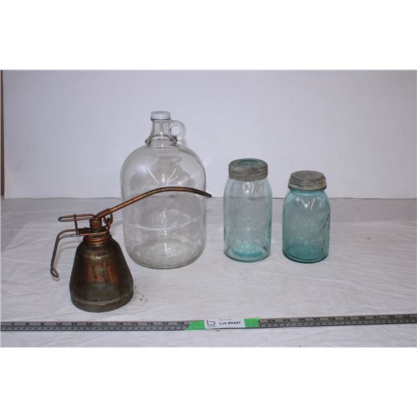 Oiler,glass jars/jug