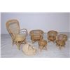 Image 6 : Wicker doll chair set
