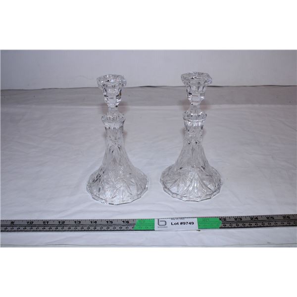 Glass Candle Holders (2)