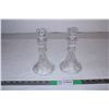 Glass Candle Holders (2)