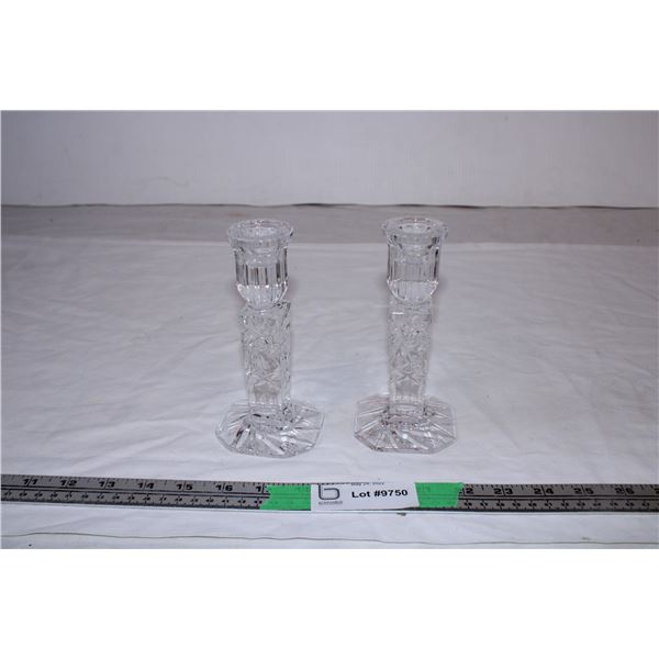 Glass Candle Holders (2)