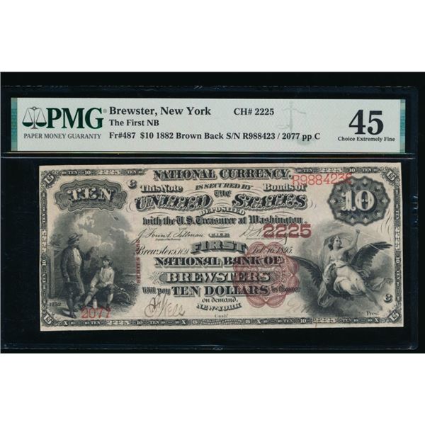 1882 $10 Brewster NY National PMG 45