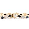 Image 2 : Plated 18KT Yellow Gold 8.25ctw Black Sapphire and Diamond Bracelet