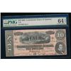 Image 1 : 1864 $10 T-68 Confederate PMG 64EPQ