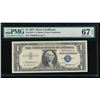 Image 1 : 1957 $1 STAR Silver Certificate PMG 67EPQ