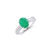 Image 1 : 14KT White Gold 1.55ct Emerald and Diamond Ring