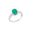 Image 2 : 14KT White Gold 1.55ct Emerald and Diamond Ring
