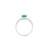 Image 4 : 14KT White Gold 1.55ct Emerald and Diamond Ring