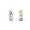 Image 1 : Plated 18KT Yellow Gold 1.34cts Blue Topaz and Diamond Earrings