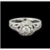 Image 2 : 14KT White Gold 1.17 ctw Diamond Ring