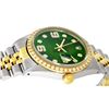 Image 9 : Rolex Mens 2 Tone Green Diamond 36MM Datejust Wristwatch