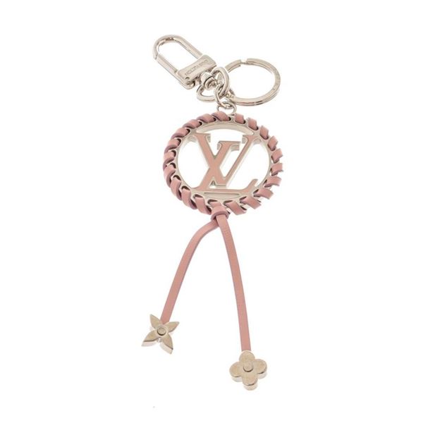 Louis Vuitton Silver-tone Pink Very Bag Charm and Key Holder