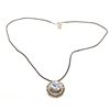 Image 1 : Christian Dior Silver Logo Gem Necklace