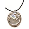 Image 2 : Christian Dior Silver Logo Gem Necklace