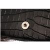 Image 9 : Yves Saint Laurent Black Embossed Leather Tri-fold Wallet