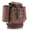 Image 1 : Gucci Red GG Supreme Coated Canvas with Applique Multiple Pocket Large Backpack