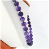 Image 2 : 505 ctw Round Bead Amethyst 24" Long Strand Necklace w/ 14k Gold Pearl Ruby Clas